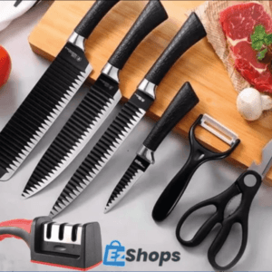 Combo Cocina 6+1 . Set Cuchillos Afilador